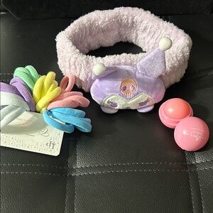 TALLIA Lavender Plush Headband with Accessories